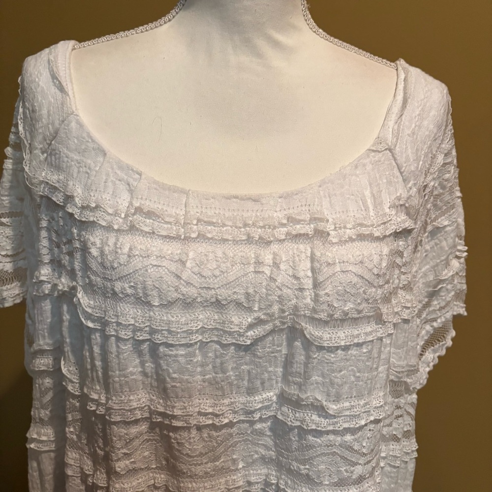 Chris McLaughlin Chic White‎ Textured Midi Dress size 24W lined - Picture 4 of 7